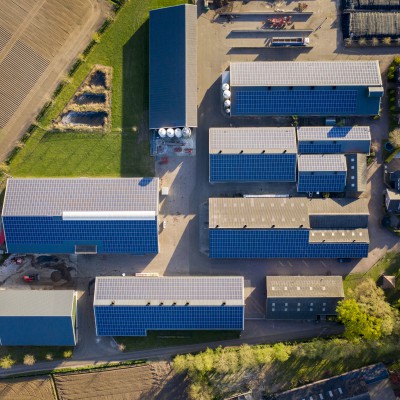 Zonnepanelen gemengd bedrijf Harskamp